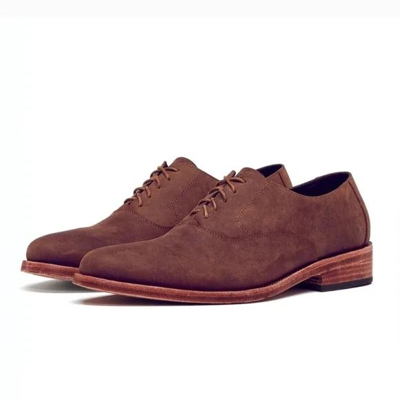 Nisolo Calano Oak Color Oxford Elegant Leather Men's Shoes - Picture 2 of 12